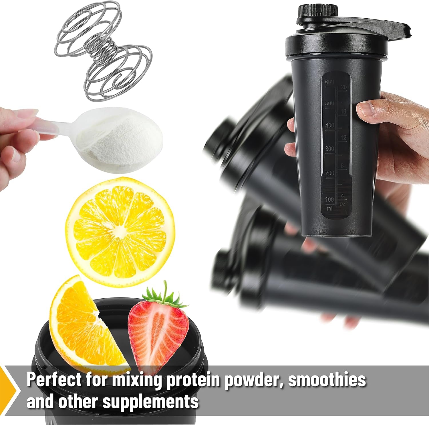 - Shaker Bottles for Protein Mixes with Twist Cap, 28 Oz | Black Protein Shaker Bottle with Wire Whisk Ball, Shaker Cup, Mixer Bottle, Fathers Day Gift